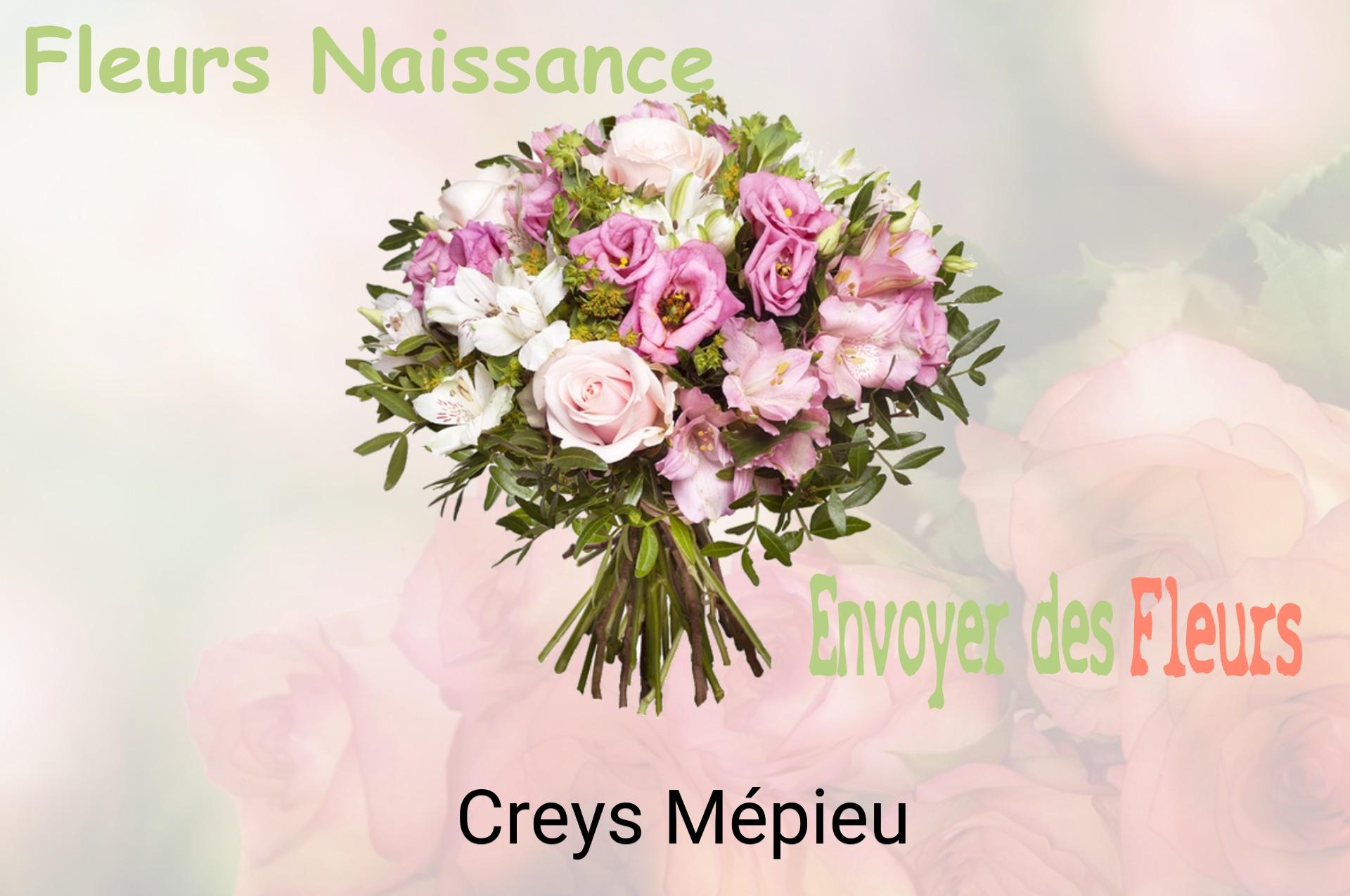 Bouquet de fleurs de naissance livré à Creys-Mépieu