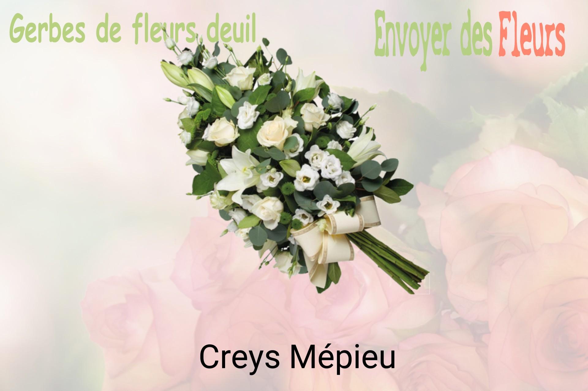Gerbe de fleurs de deuil livrée à Creys-Mépieu